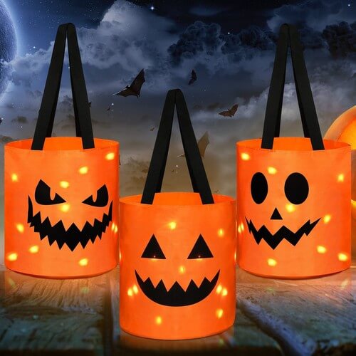 LED Halloween Trick or Treat Bags