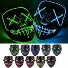 Halloween Scary LED Mask – EL Wire Light Up Cosplay Costume Mask for Parties
