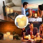 LED Flameless Wax Pillar Candles with Remote & Timer – Battery Operated Candle Lights