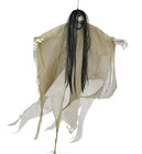 XXL 130cm Hanging Horror Girl Halloween Decoration – Moving Hands Scary Prop