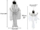 Giant Faceless Ghost Halloween Prop – Illuminated, Moving & Sound Activated Decoration
