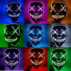 Halloween Scary LED Mask – EL Wire Light Up Cosplay Costume Mask for Parties