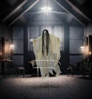 XXL 130cm Hanging Horror Girl Halloween Decoration – Moving Hands Scary Prop