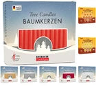 BRUBAKER 100% Beeswax Christmas Tree Candles – 20 Pack, Honey Color, 3.74 Inch