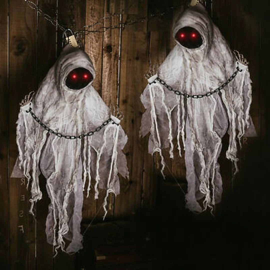 90cm Halloween Animatronic Faceless Ghost – Creepy Adult Halloween Decoration Prop
