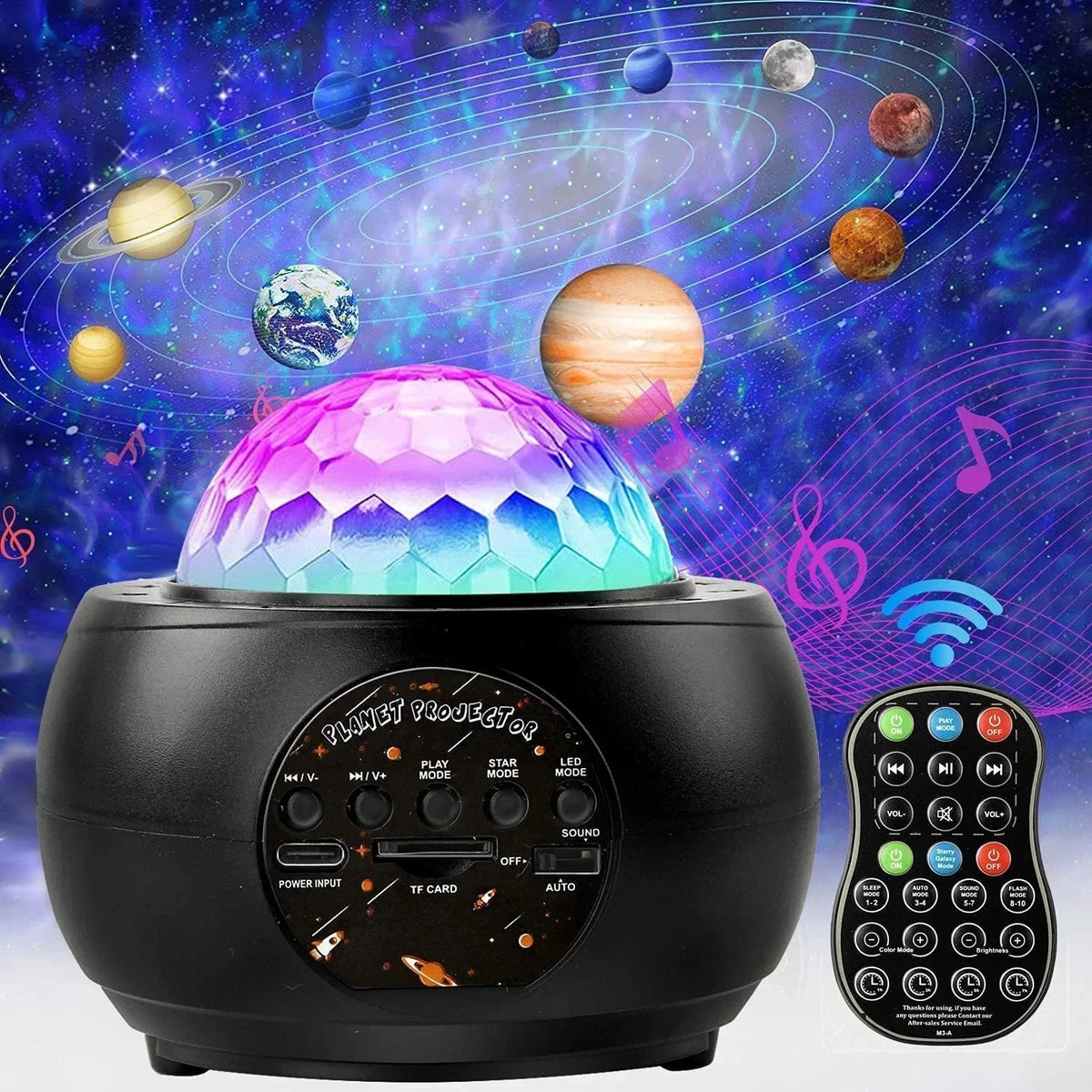 Galaxy Star Projector Night Light with Bluetooth Speaker & Remote – LED Ocean Starry Sky Lamp