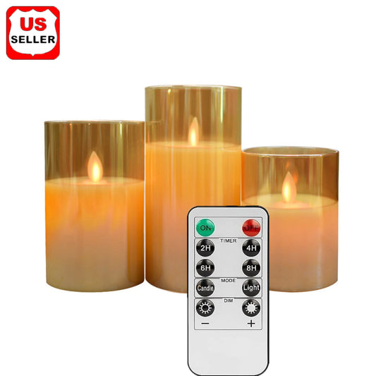 LED Flameless Wax Pillar Candle – Battery Operated Decorative Candle Light