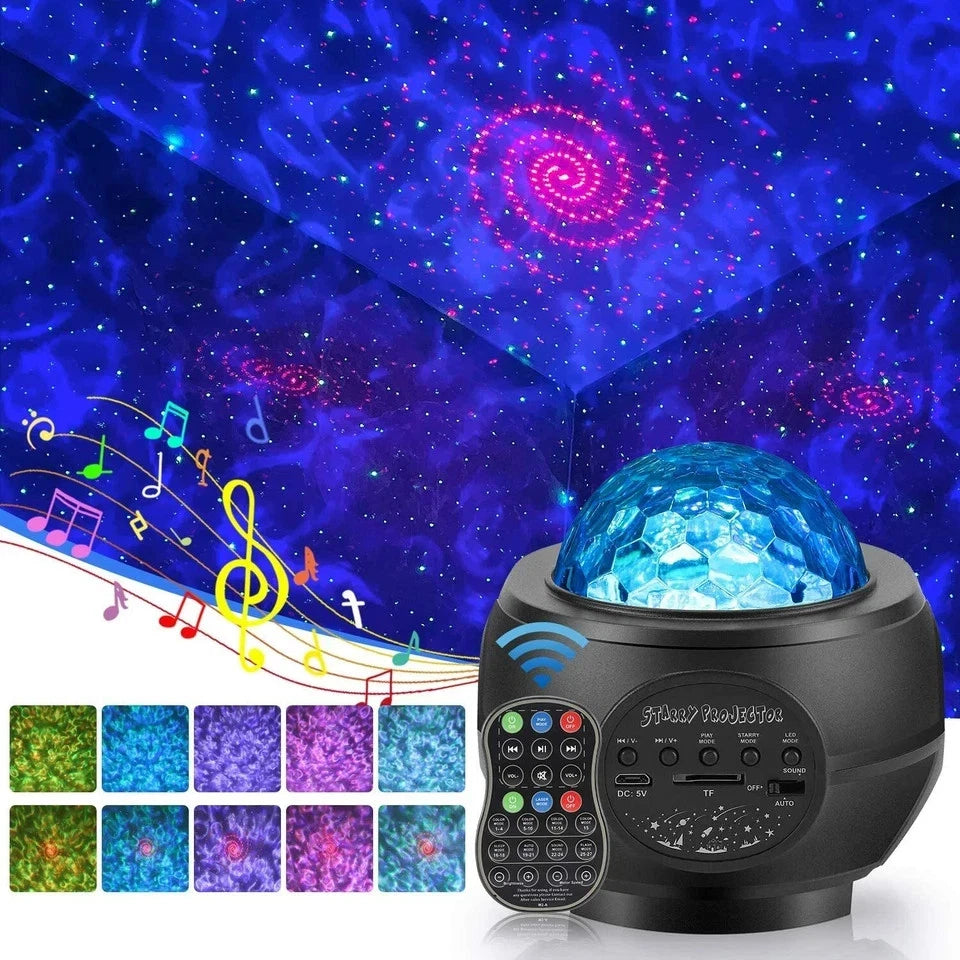 LED Galaxy Projector Night Light – Starry Sky, Laser Star & Ocean Projection Lamp